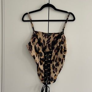 Cheetah Print (silky) corset top